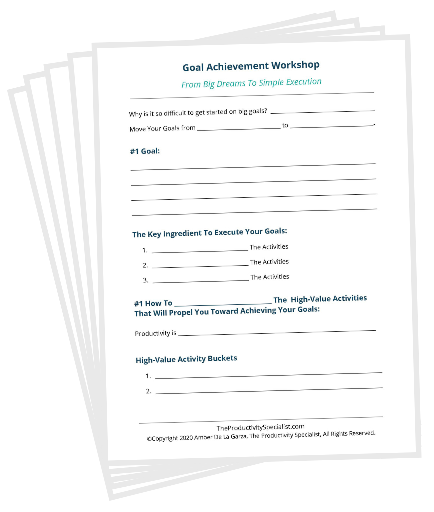 Handouts Fan - Goal Achievement Workshop